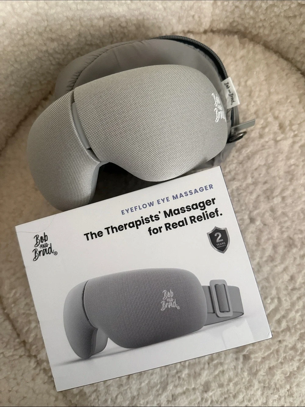 Gray Eyeflow Eye Massager - Heated & Vibrating Relief